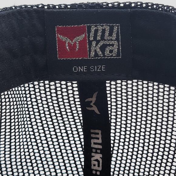 CREAM Hat Cap Snap Back Black Red Mesh Trucker Embroidered Muka One Size Mens - Picture 6 of 8